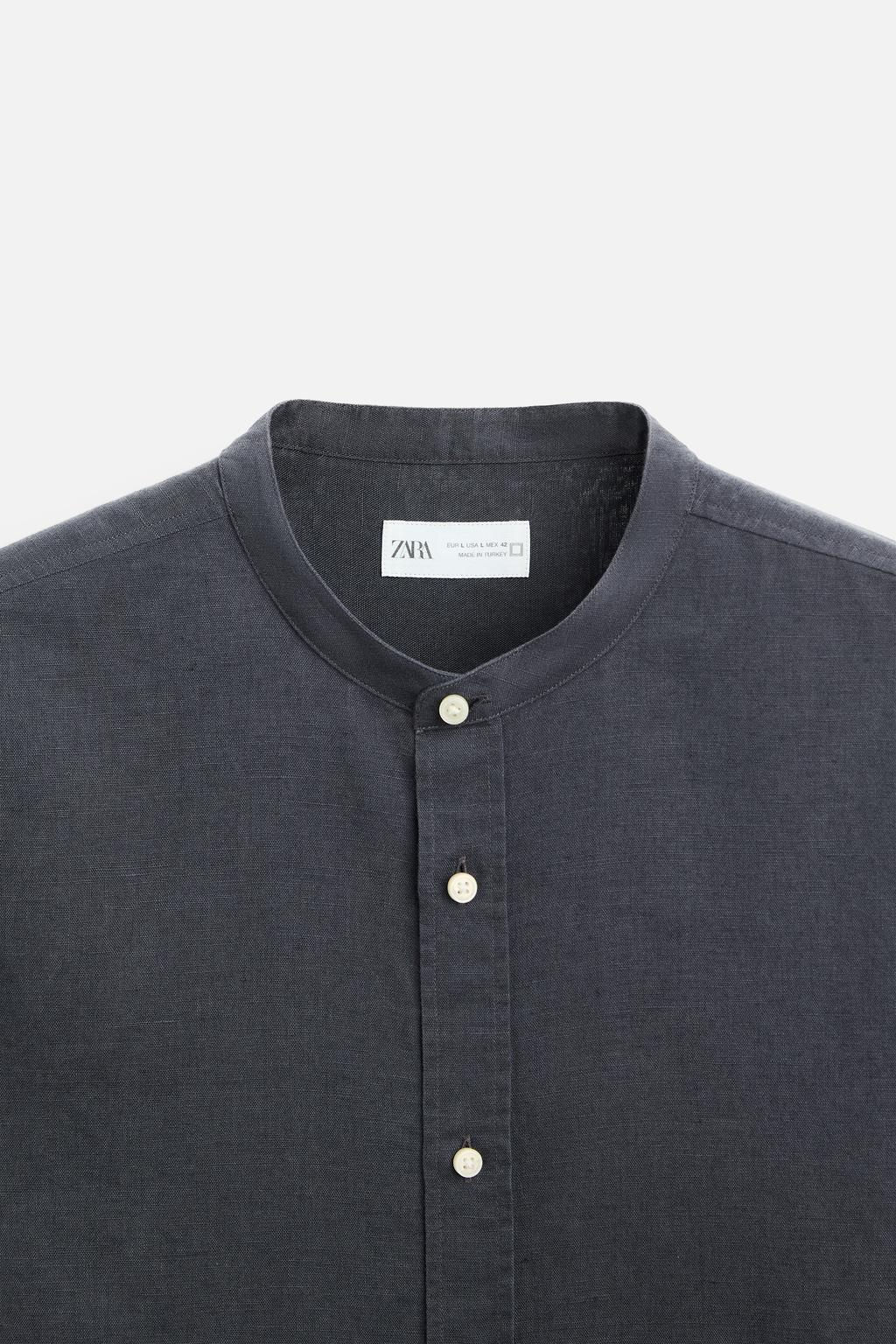 PAMUKLU KETEN GOMLEK - Zara фото 4