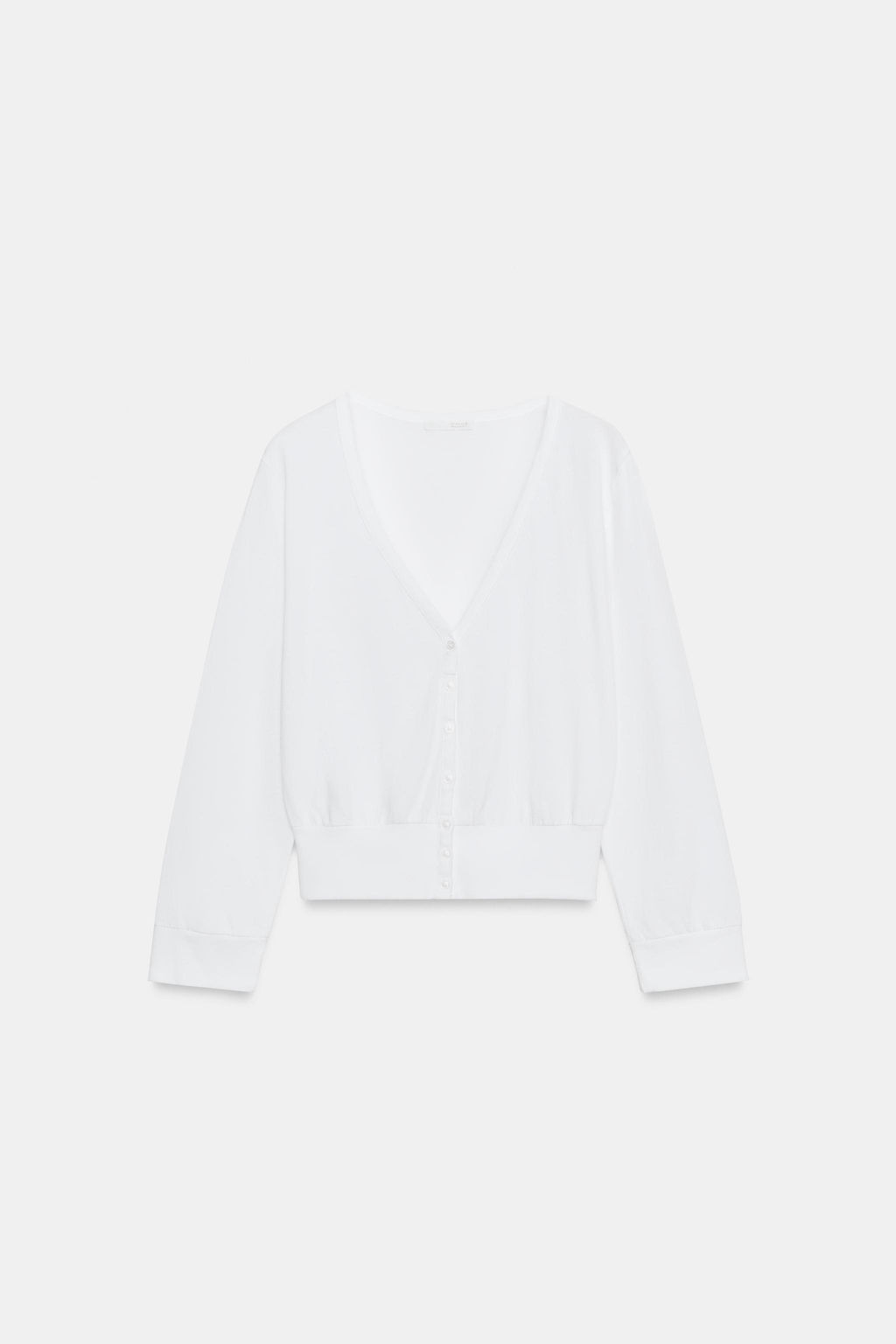 TOP ESCOTE PICO BOTONES / Blanco - Zara фото 4