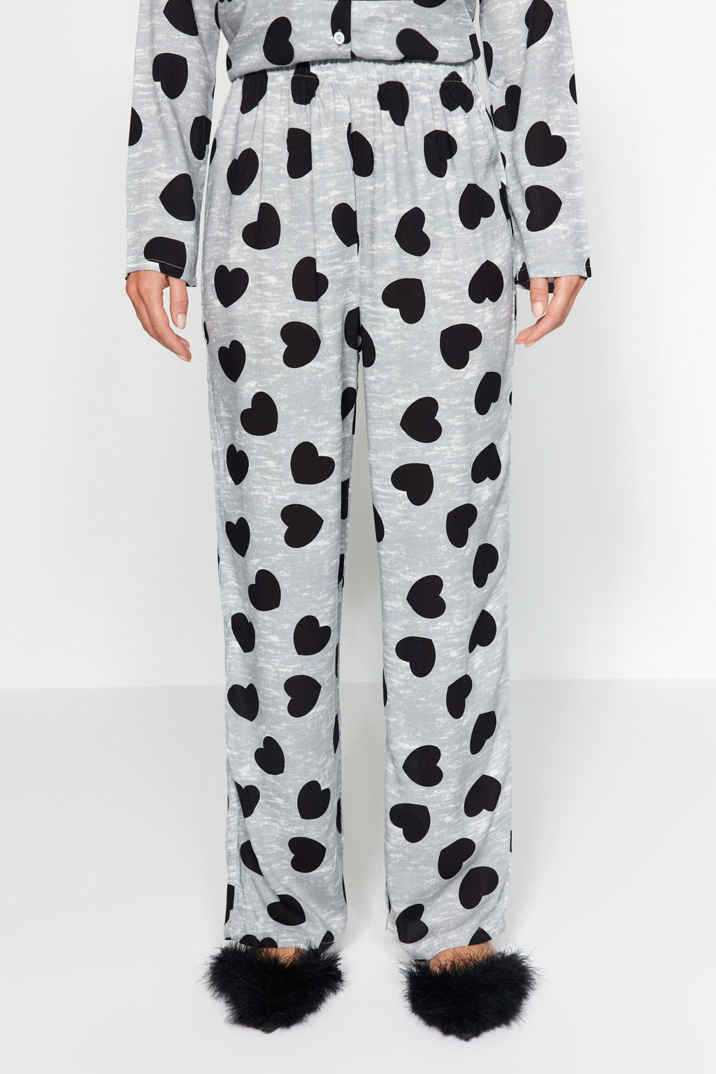 Trendyolmilla Ac?k Pembe Kurdele/Fiyonklu Viskon Dokuma Pijama Tak?m? THMAW21PT0936 фото 15