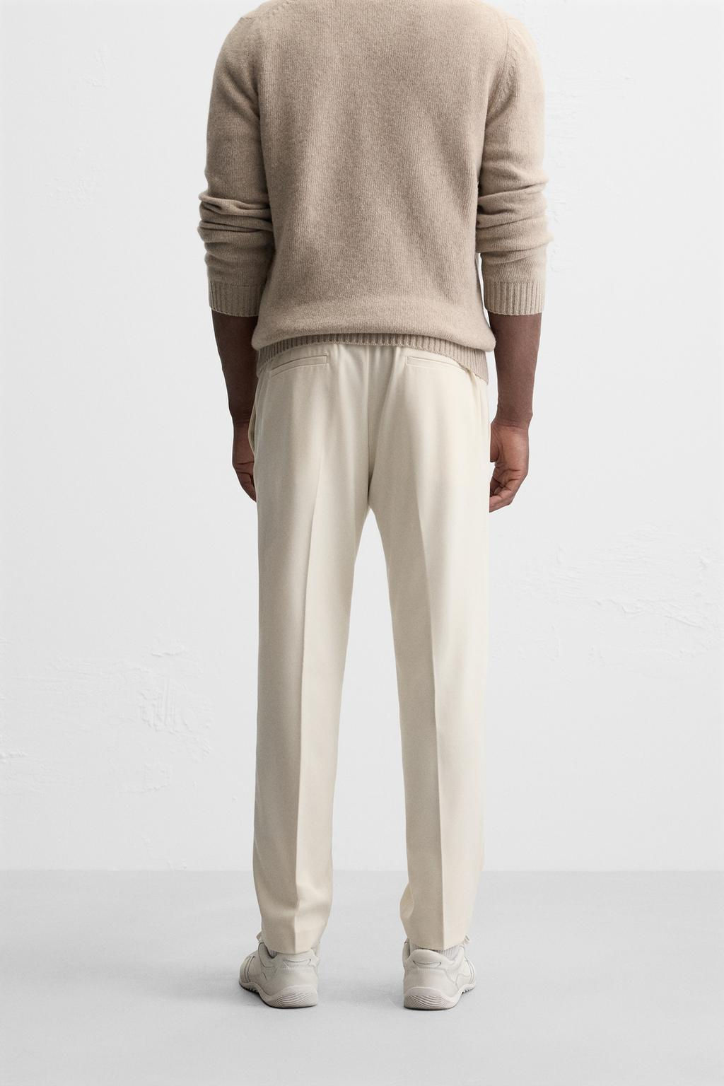 COMFORT FIT JOGGER WAIST TROUSERS - Zara фото 32