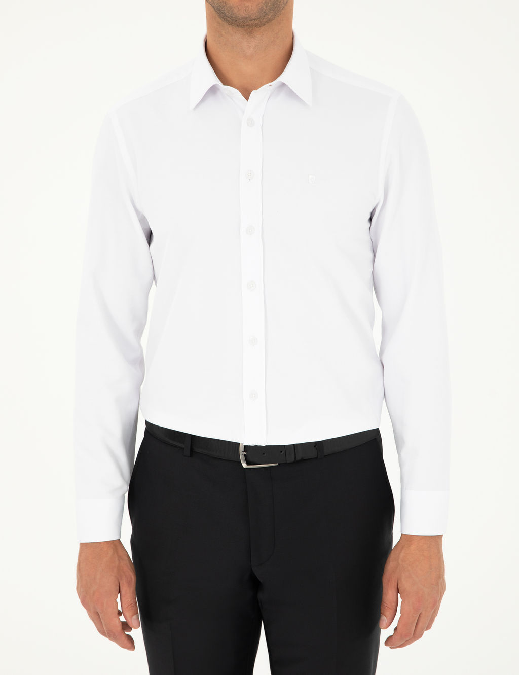 Beyaz Slim Fit Arm_rl_ Uzun Kollu G_mlek