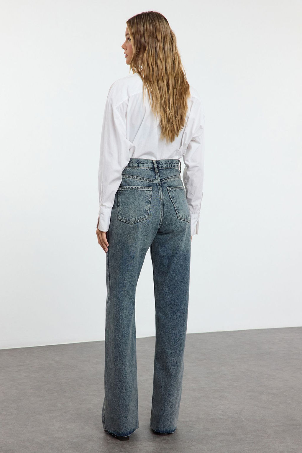 Mavi Yuksek Bel Wide Leg Jeans TWOAW25JE00332 - Trendyolmilla фото 5