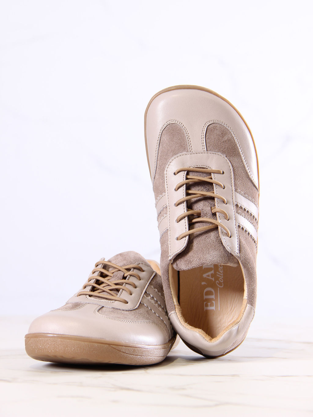 Босоногие кеды 184.natabr.Капучино замша+визон стар