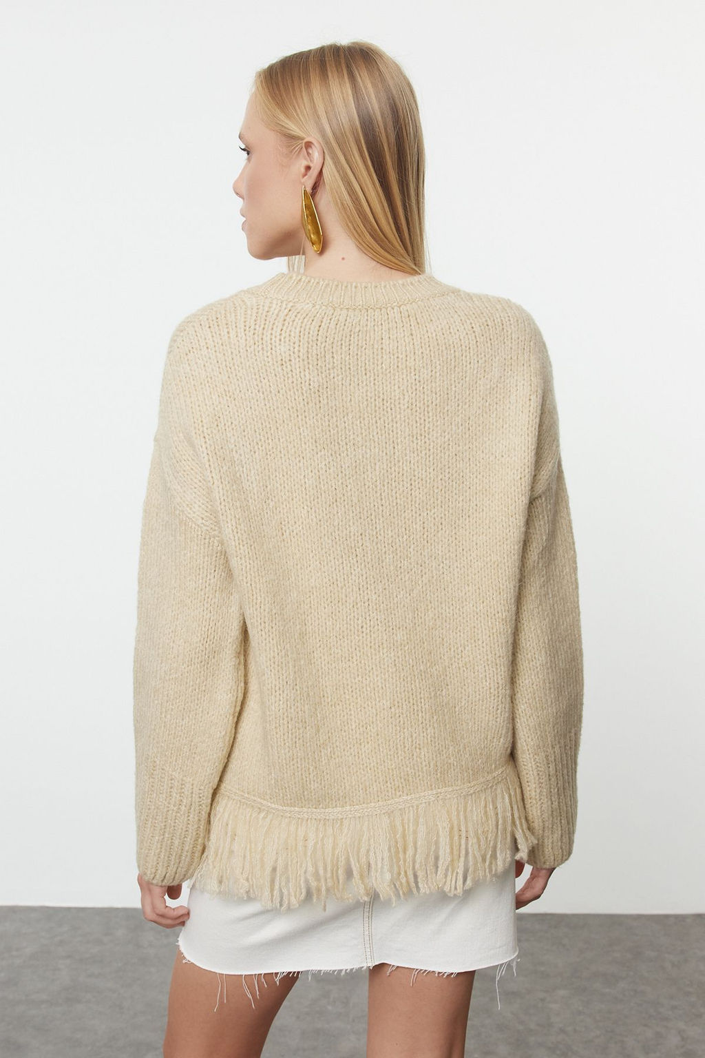 Tas Yumusak Dokulu Puskul Detayl? Triko Kazak TWOAW25KZ00063 - Trendyolmilla фото 5