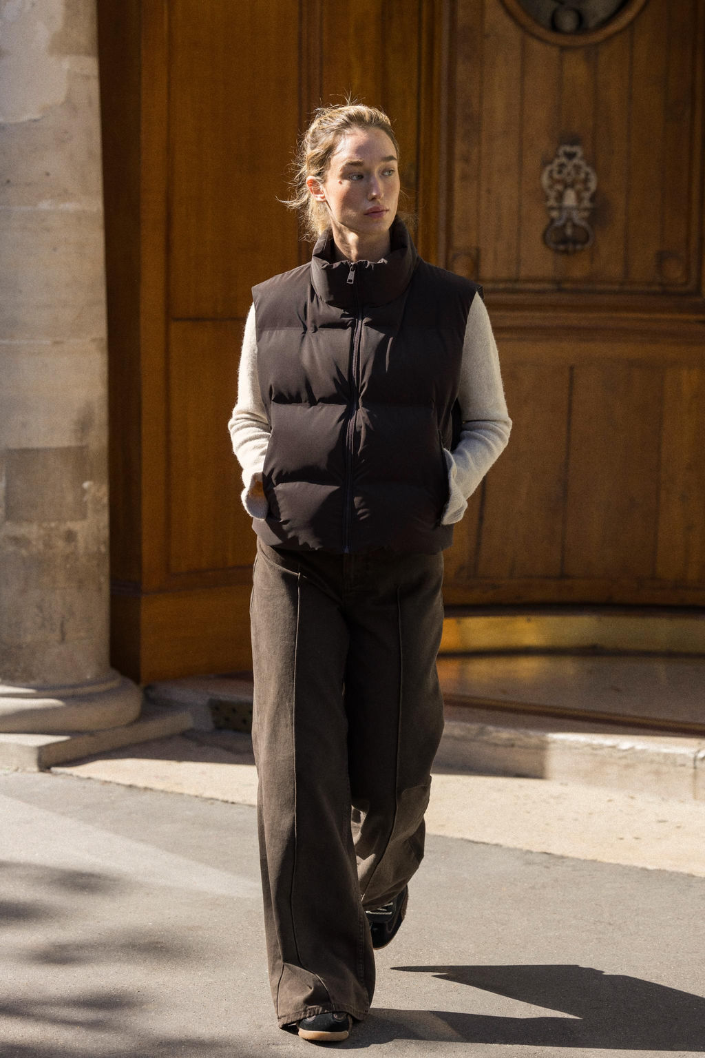RUBBERISED PUFFER GILET