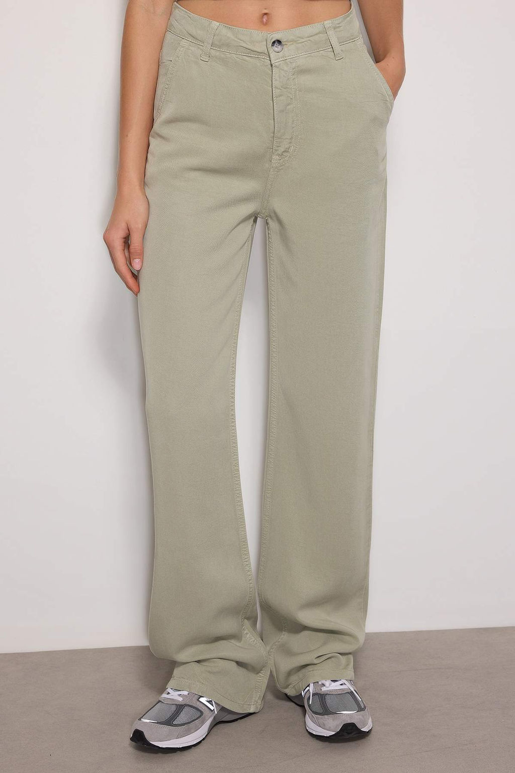 Bej More Sustainable %100 Tencel Dusuk Bel Wide Leg Jeans TWOSS23JE00219 - Trendyolmilla фото 38