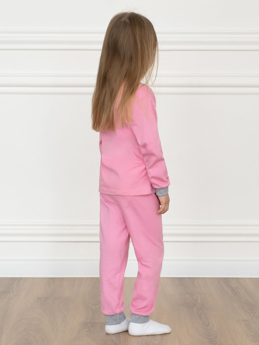 Пижама детская розовая принт девочка