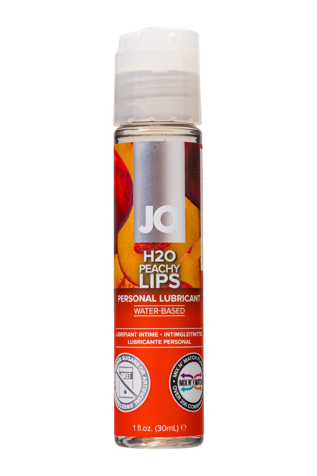 Съедобный лубрикант со вкусом персика JO H2O Peachy lips, 30 мл