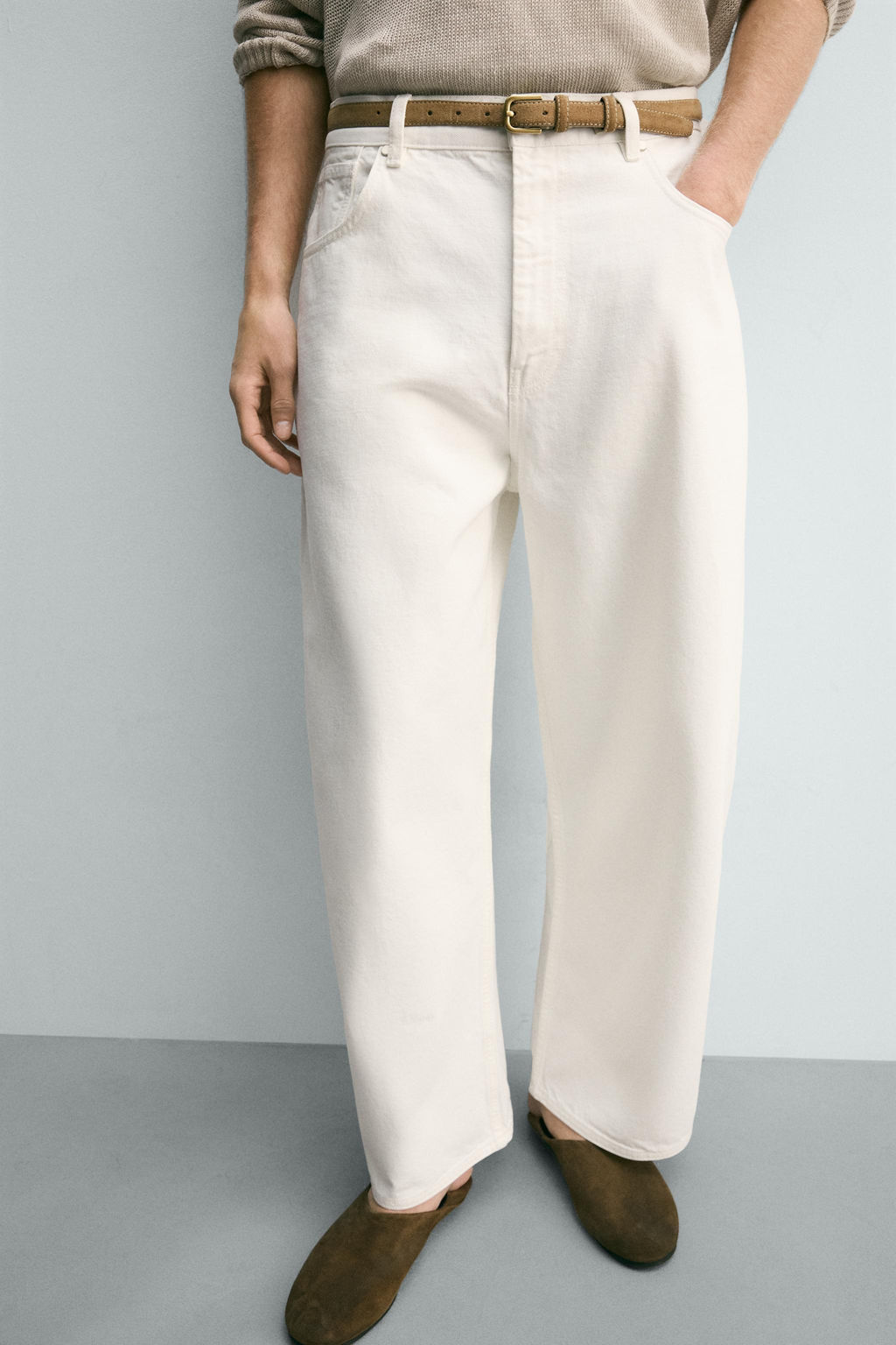 JEANS WIDE FIT / Blanco - Zara фото 7