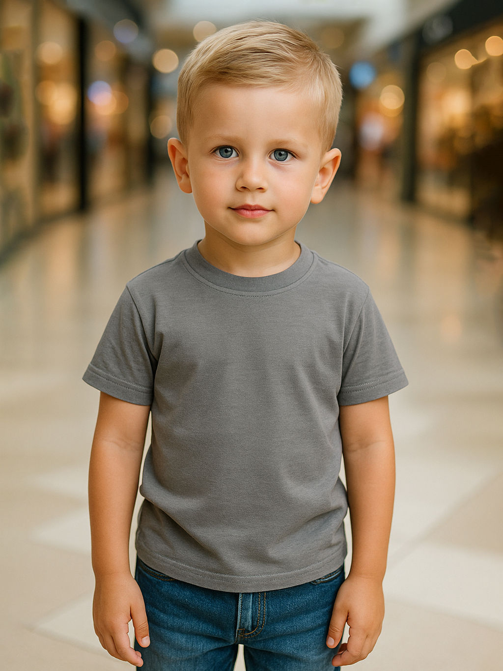 Футболка детская серая