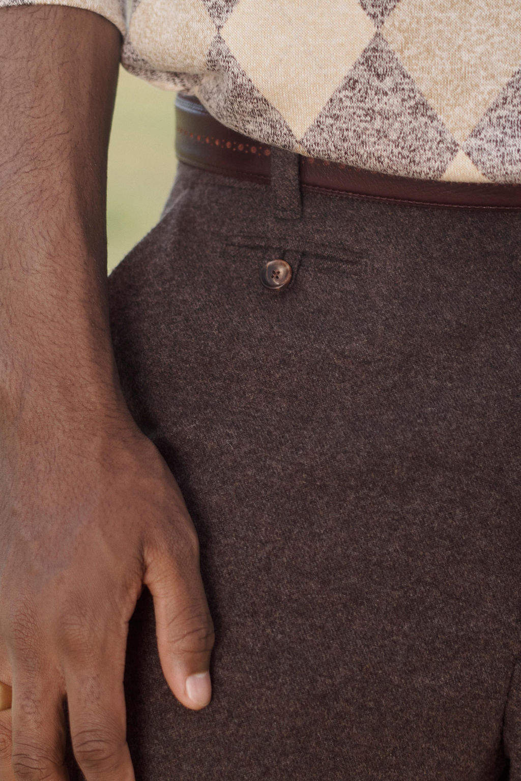 LIMITED EDITION WIDE-LEG WOOL TROUSERS WITH CHAIN - Zara фото 5