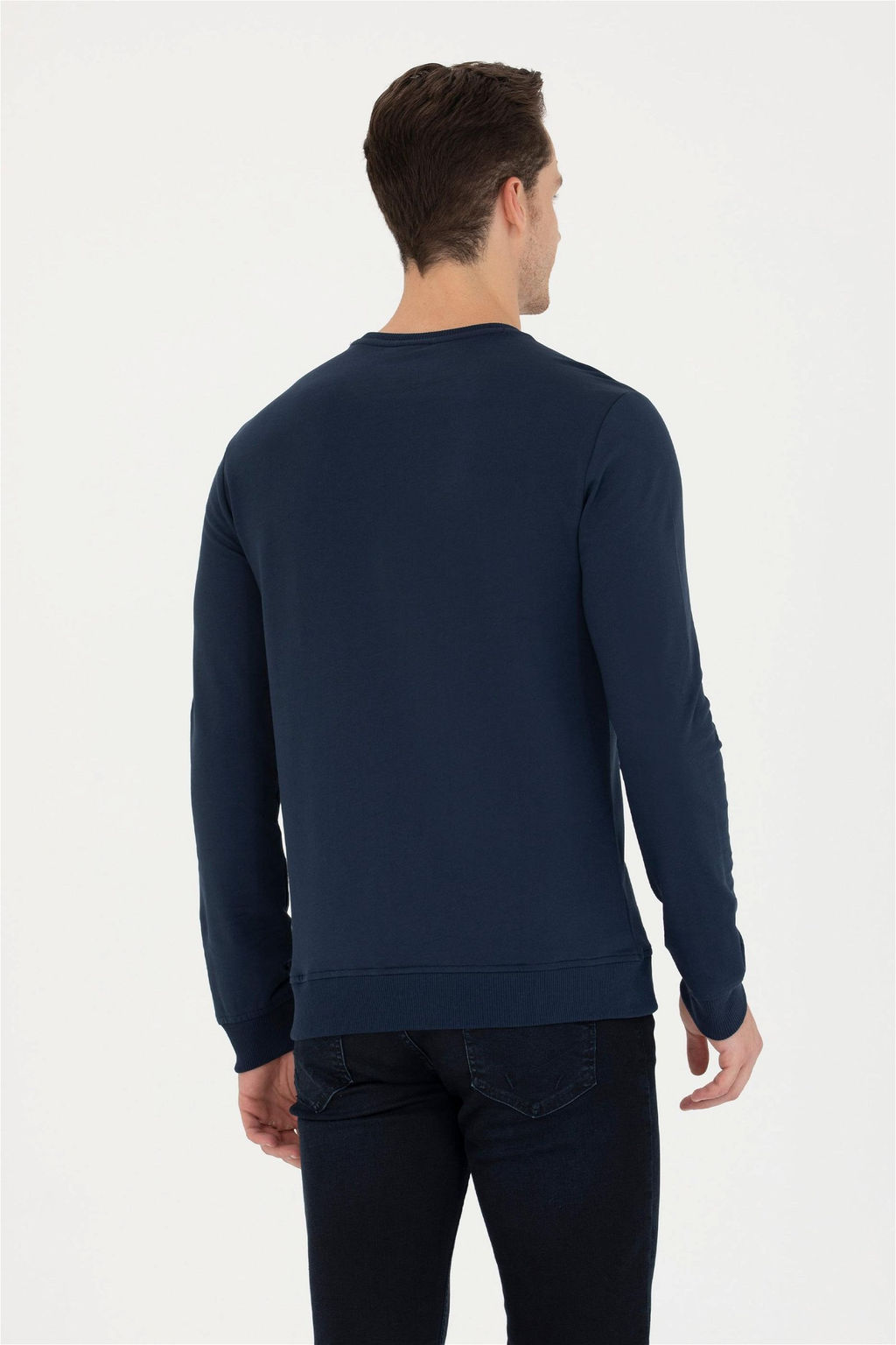 U. S. Polo Assn / Мужской темно-синий базовый свитшот - U.s. polo assn фото 5