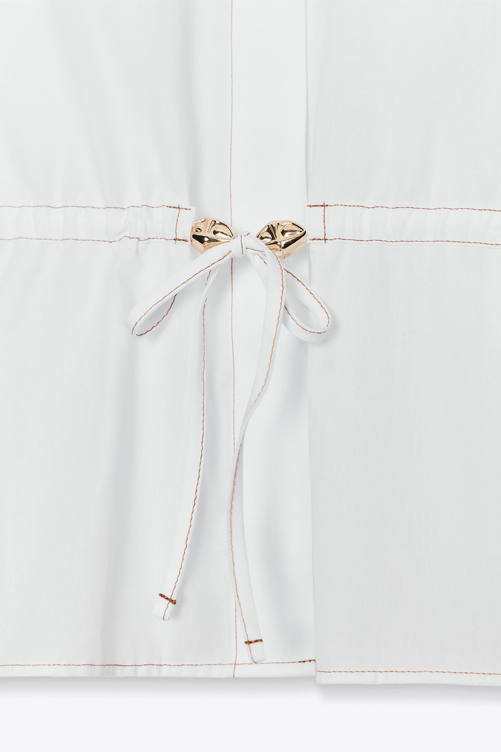 TOPSTITCHED POPLIN SHIRT - Zara фото 8