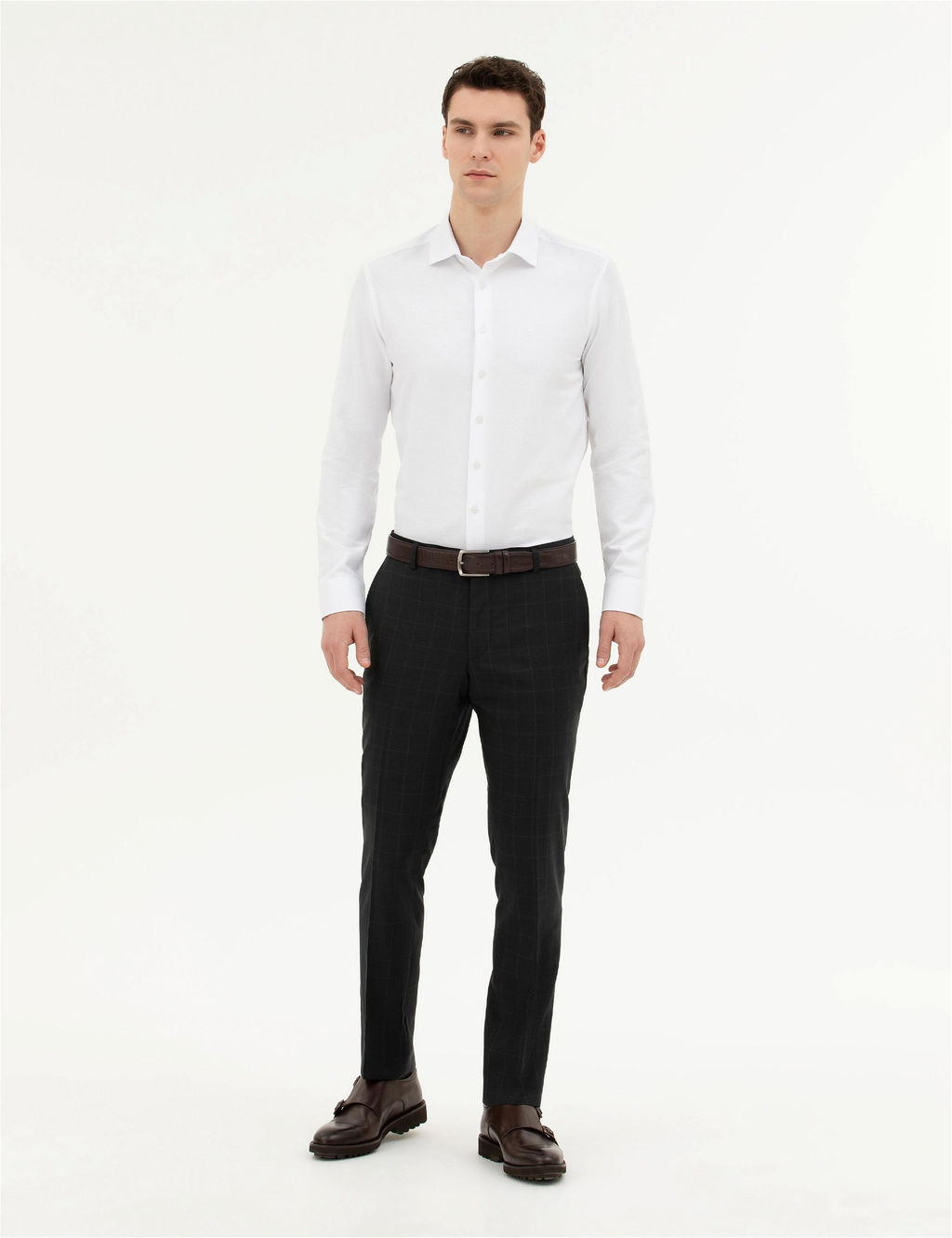 Beyaz Slim Fit Uzun Kollu G_mlek - Pierre cardin фото 4