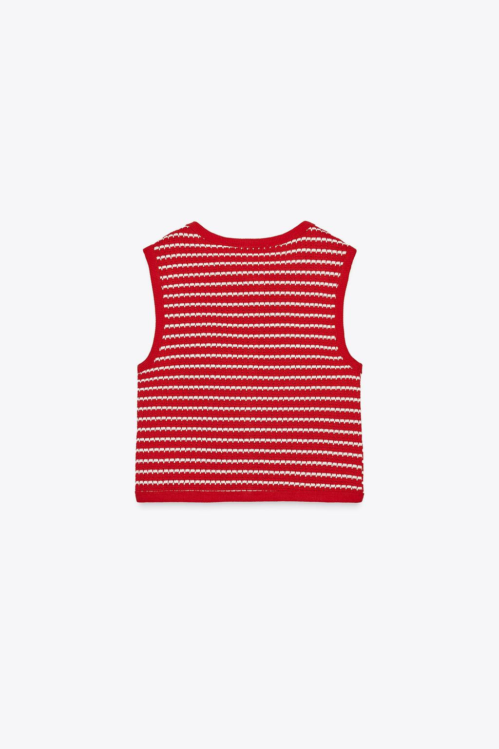 JACQUARD BUTTON WAISTCOAT TOP - Zara фото 9