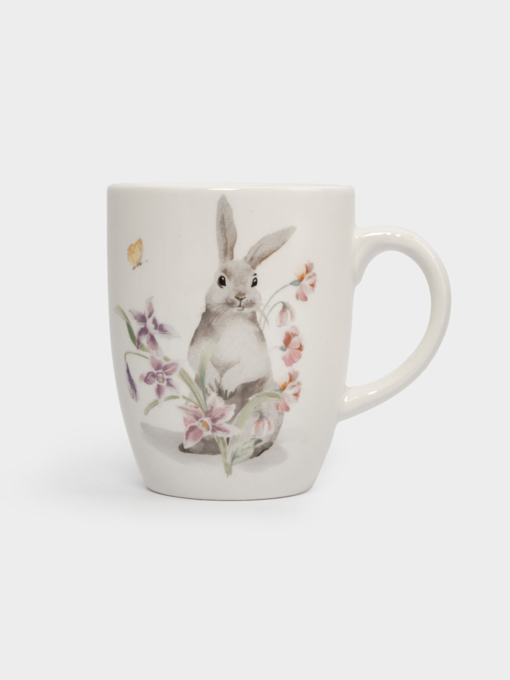 Кружка, 330 мл, керамика, белая, Кролик с цветами, Flower Rabbit - Anna lafarg фото 3