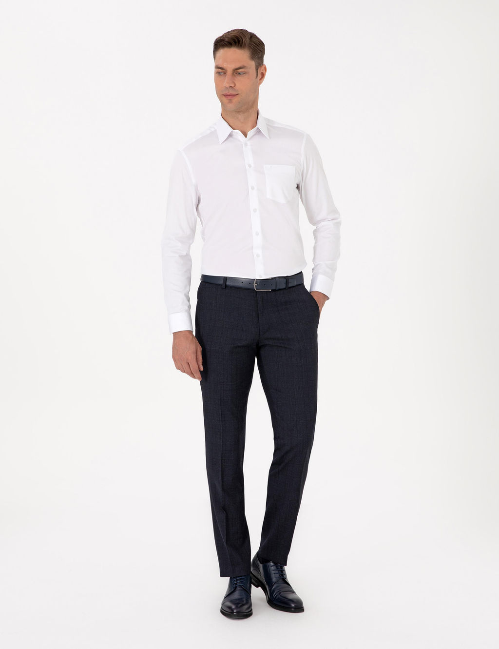 Beyaz Regular Fit Uzun Kollu Basic G_mlek