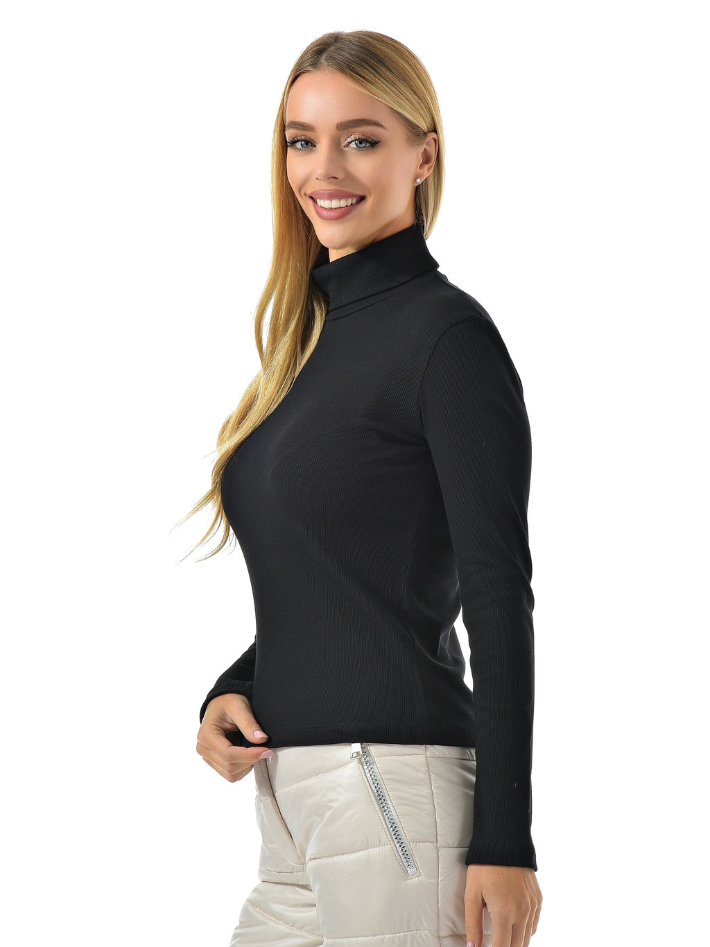 Водолазка в рубчик