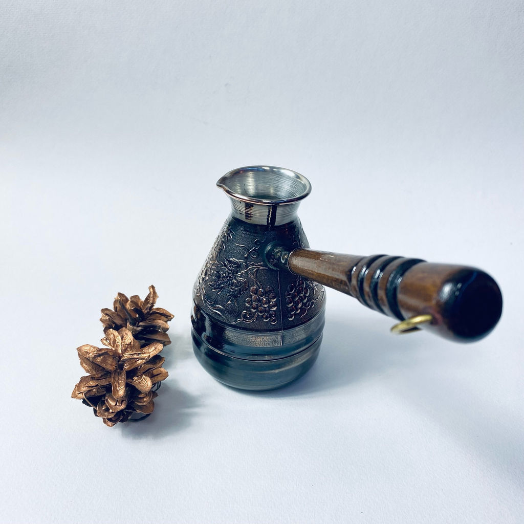 Турка медная (кофеварка) "Виноград" 200 гр