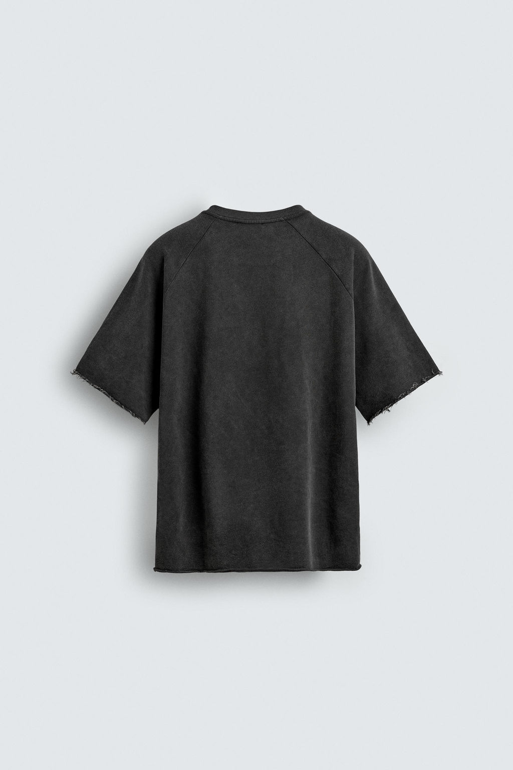SUDADERA LAVADA ESTAMPADO CONTRASTE / Negro - Zara фото 8
