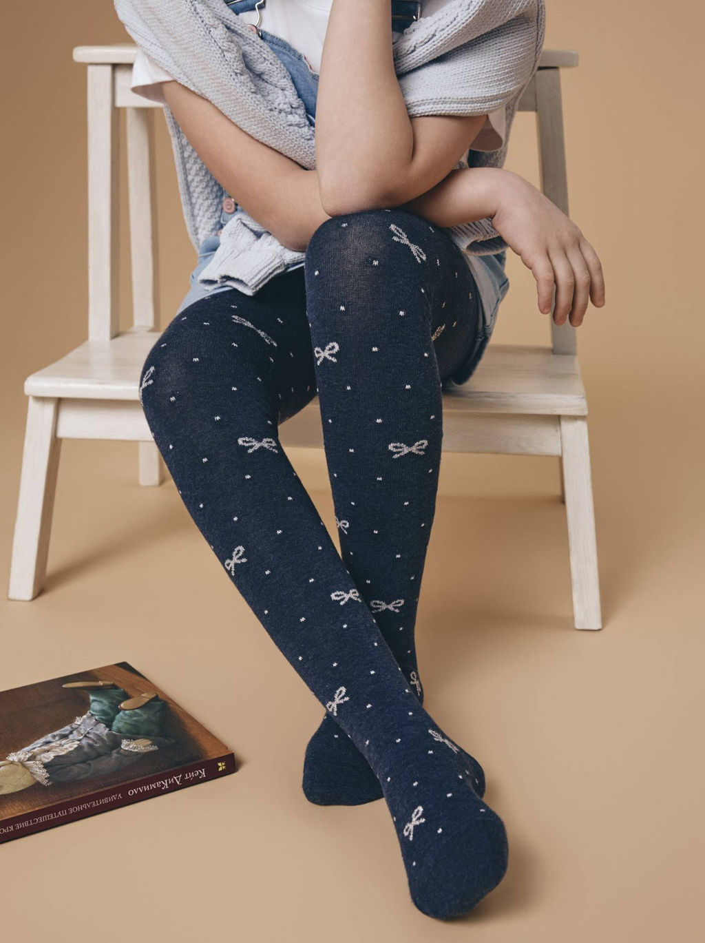 Conte-kids Хлопковые колготки TIP-TOP с люрексом бордо - Conte elegant фото 2