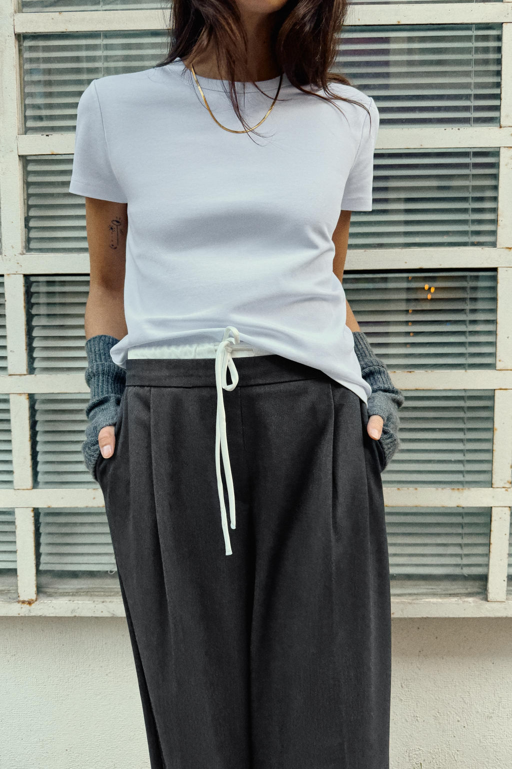 SHORT SLEEVE INTERLOCK T-SHIRT - Zara фото 75