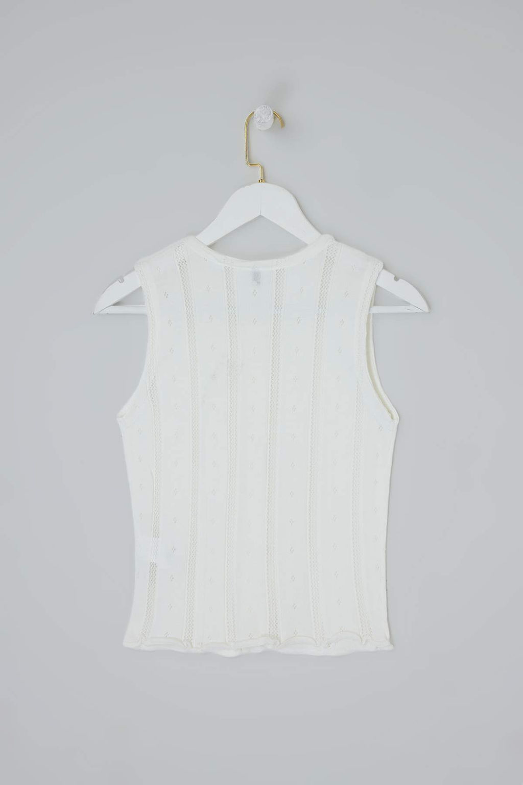 Ekru Bisiklet Yaka Vucudu Saran Dugme Detayl? Triko Ince Bluz TWOSS26BZ00293 - Trendyolmilla фото 2