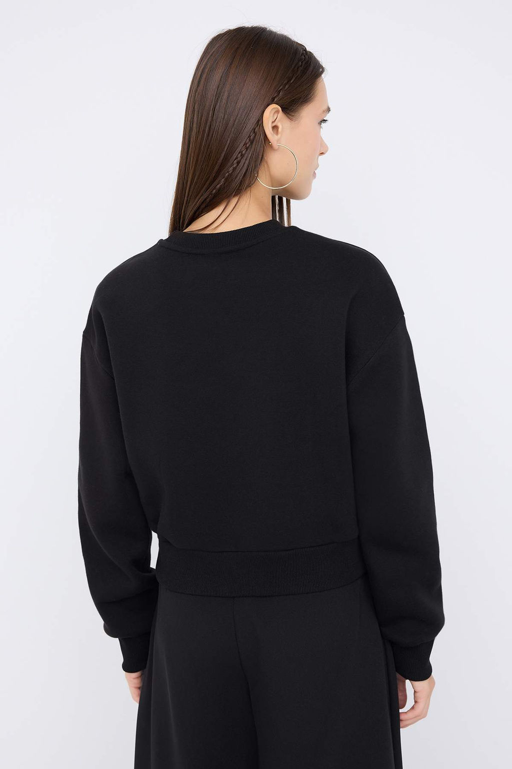 Teen Siyah Orme Sweatshirt TWOAW26SW00189 - Trendyolmilla фото 7