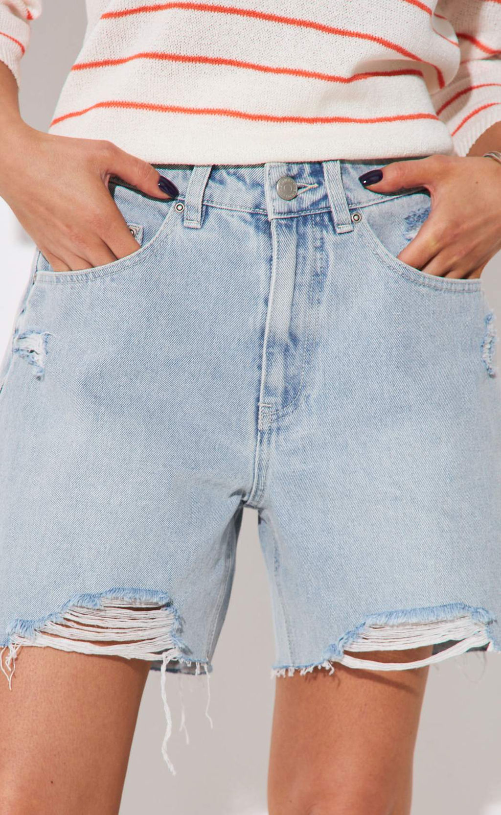 Шорты джинс F512-0909 l.blue