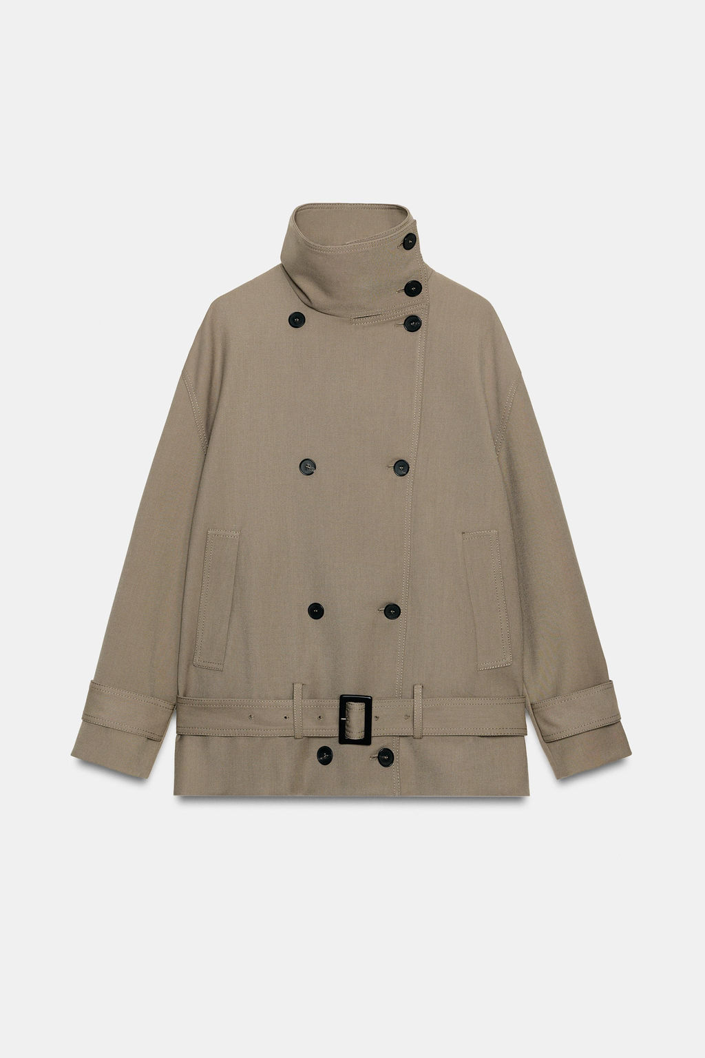 ZW COLLECTION FLOWING JACKET WITH BELT - Zara фото 7