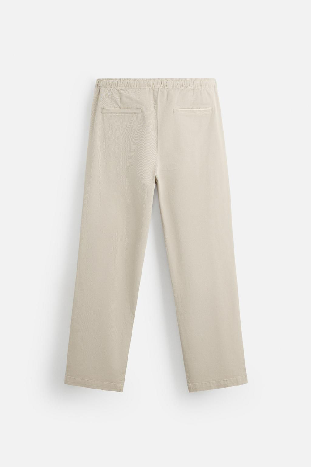 REGULAR FIT JOGGER WAIST TROUSERS - Zara фото 28