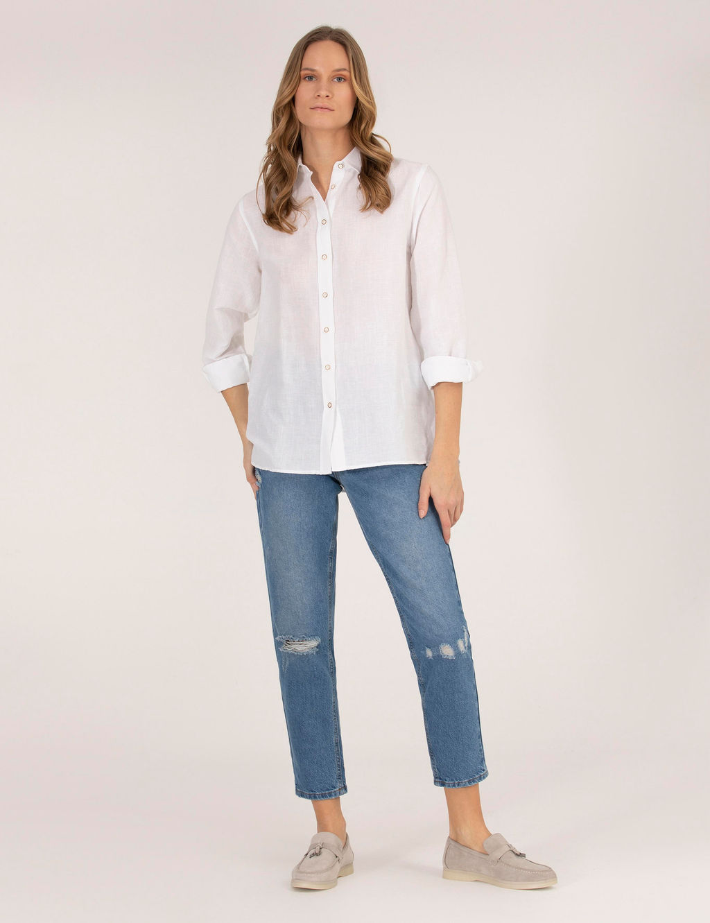 Beyaz Keten Kar___ml_ G_mlek - Pierre cardin фото 4