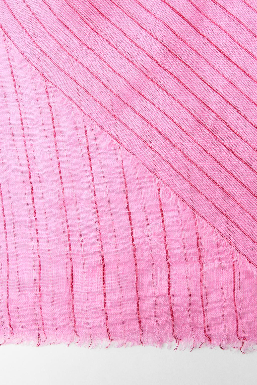 STRIPED 100% LINEN SCARF - Zara фото 10