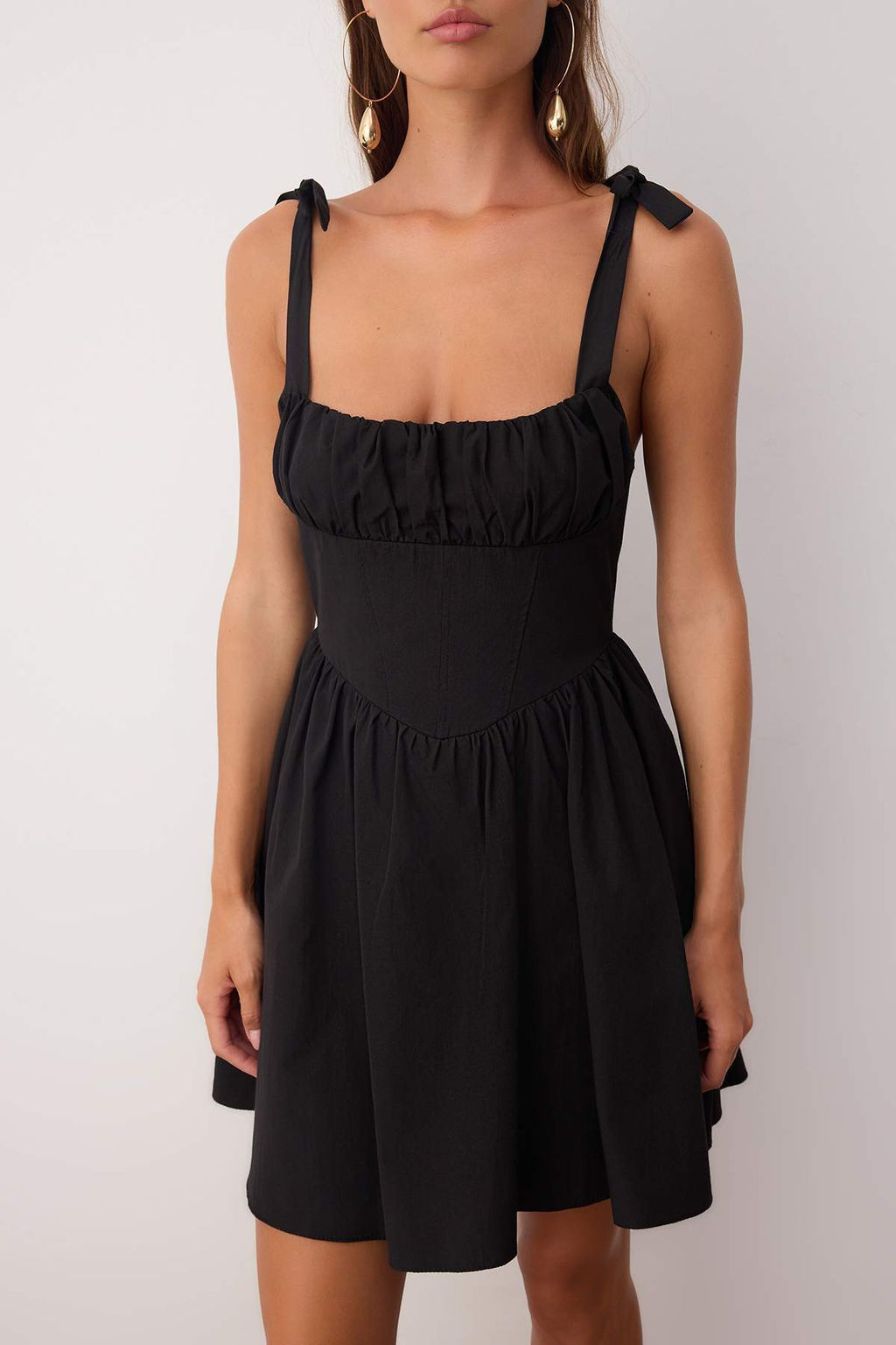 Ac?k Sar? Yaka Detayl? Fiyonklu Poplin Dokuma Elbise TWOSS25EL00891 - Trendyolmilla фото 3