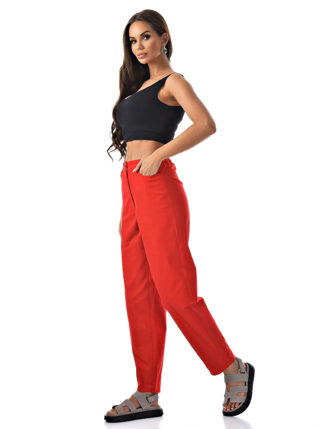 Хлопковые деним брюки - А+б коллекция фото 20