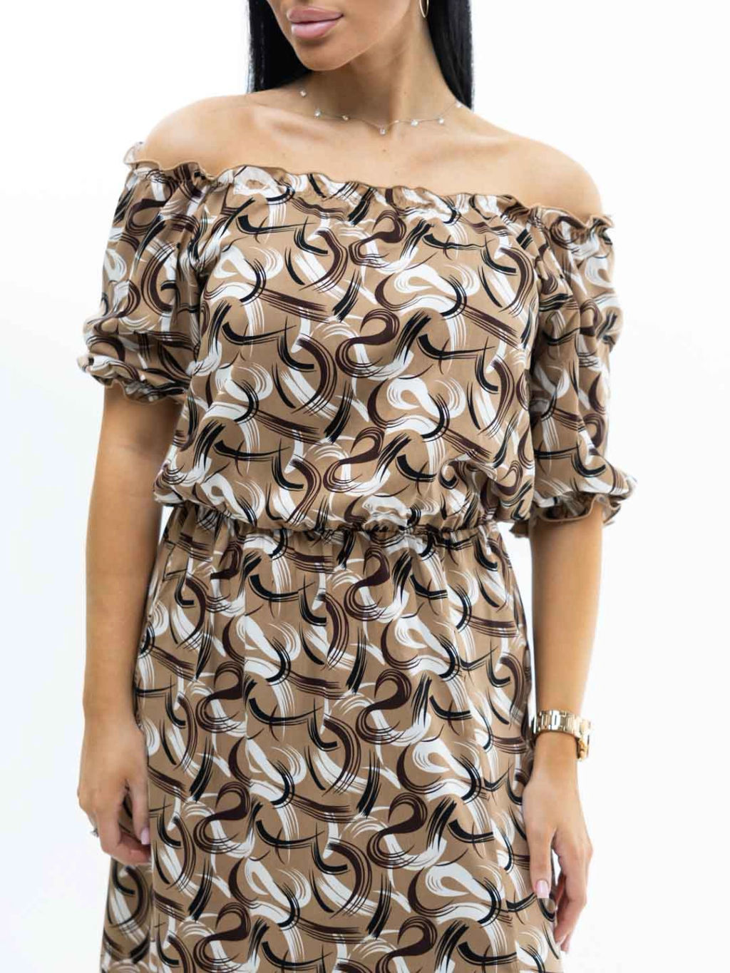 Платье женское, цвет коричневый