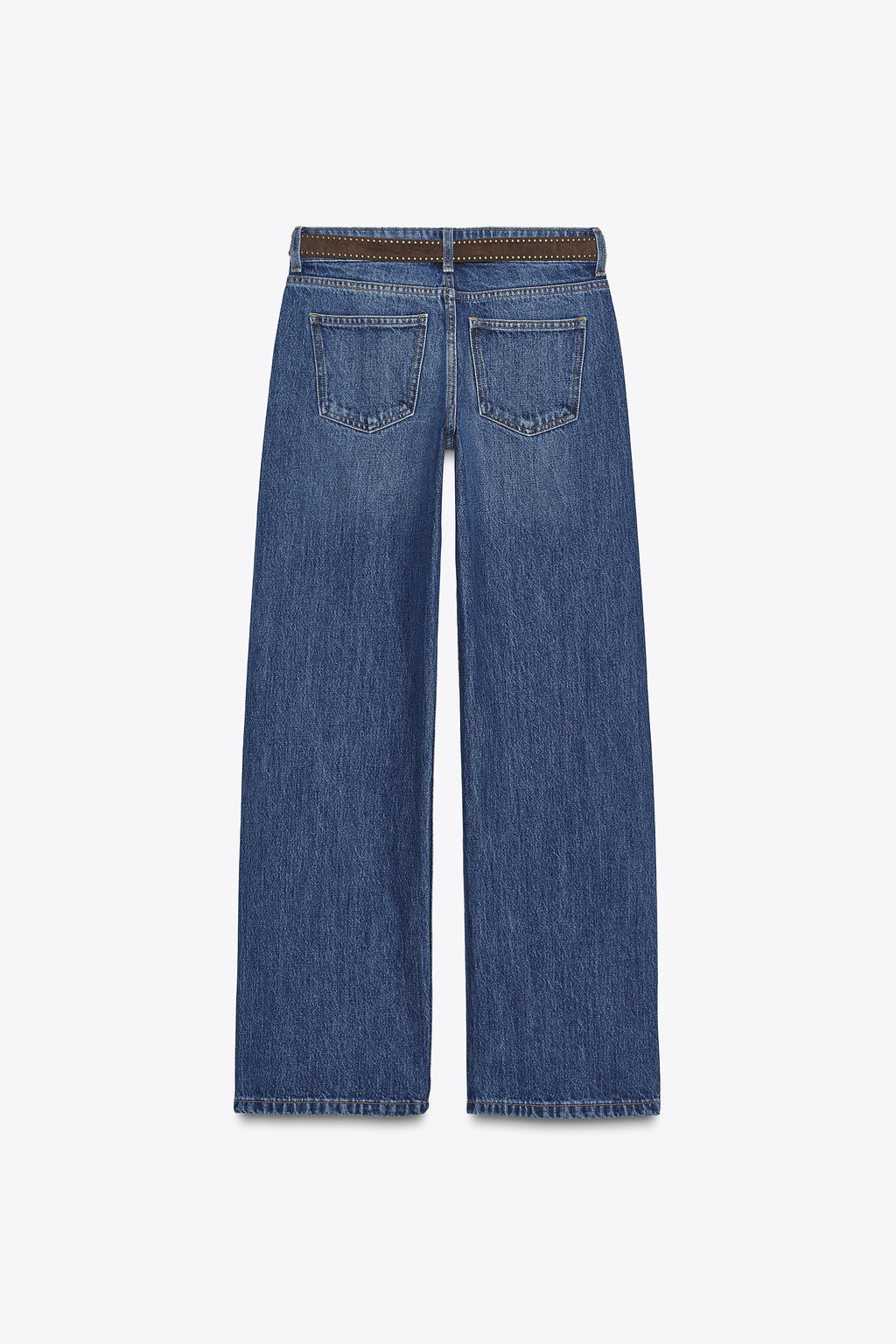 Z1975 WIDE-LEG LOW-RISE JEANS WITH BELT - Zara фото 2