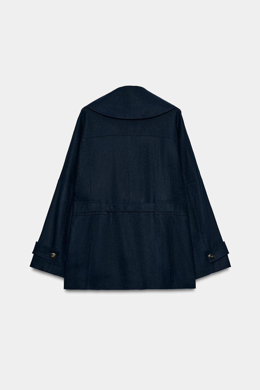 CHAQUETA TRENCH CON LINO CINTUR?N / Marino - Zara фото 9