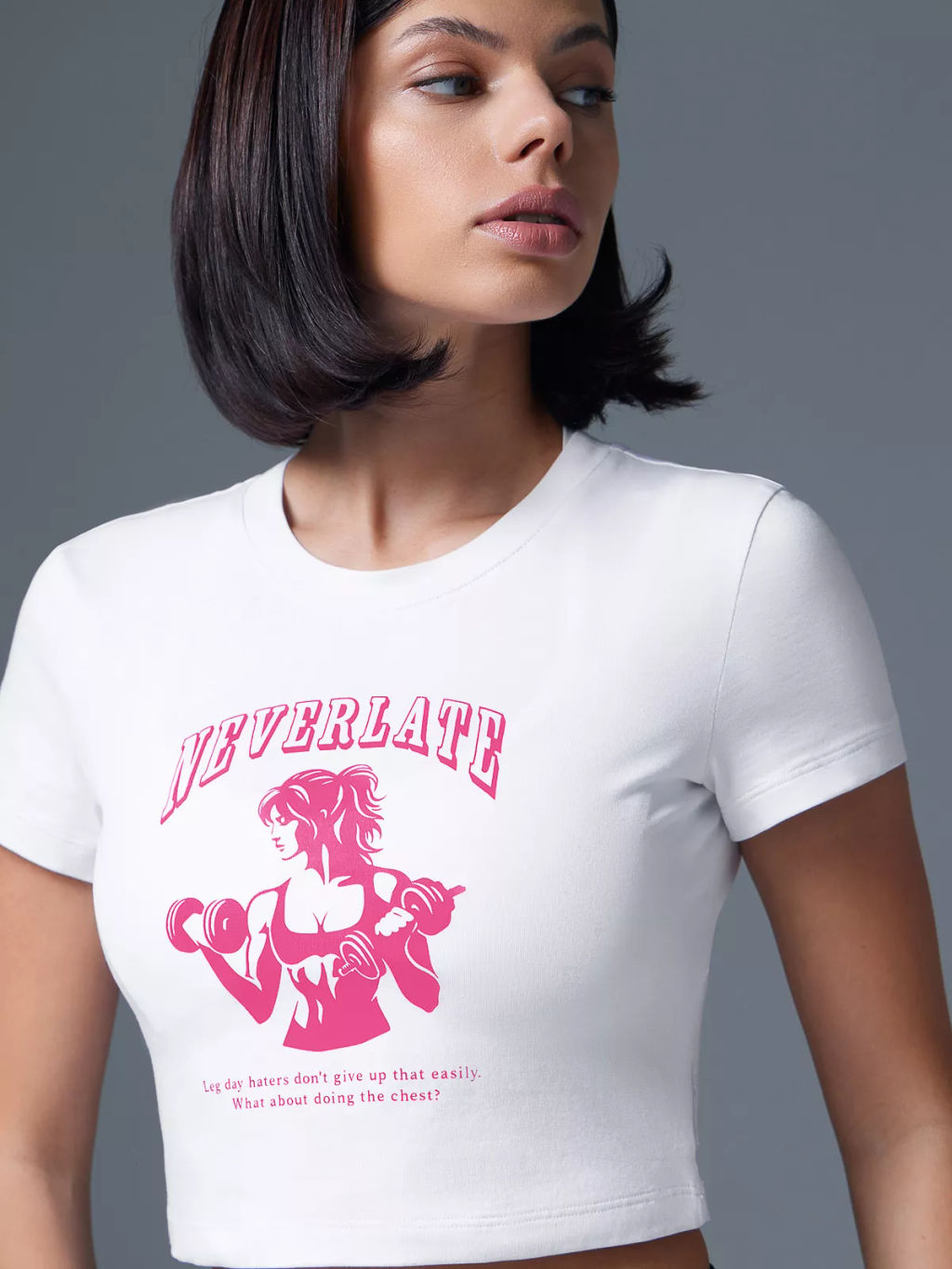 Укороченная спортивная футболка из хлопка