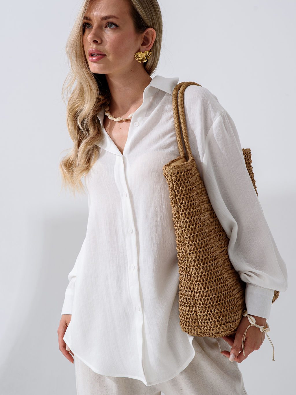 Рубашка  "Лён" лен с хлопком