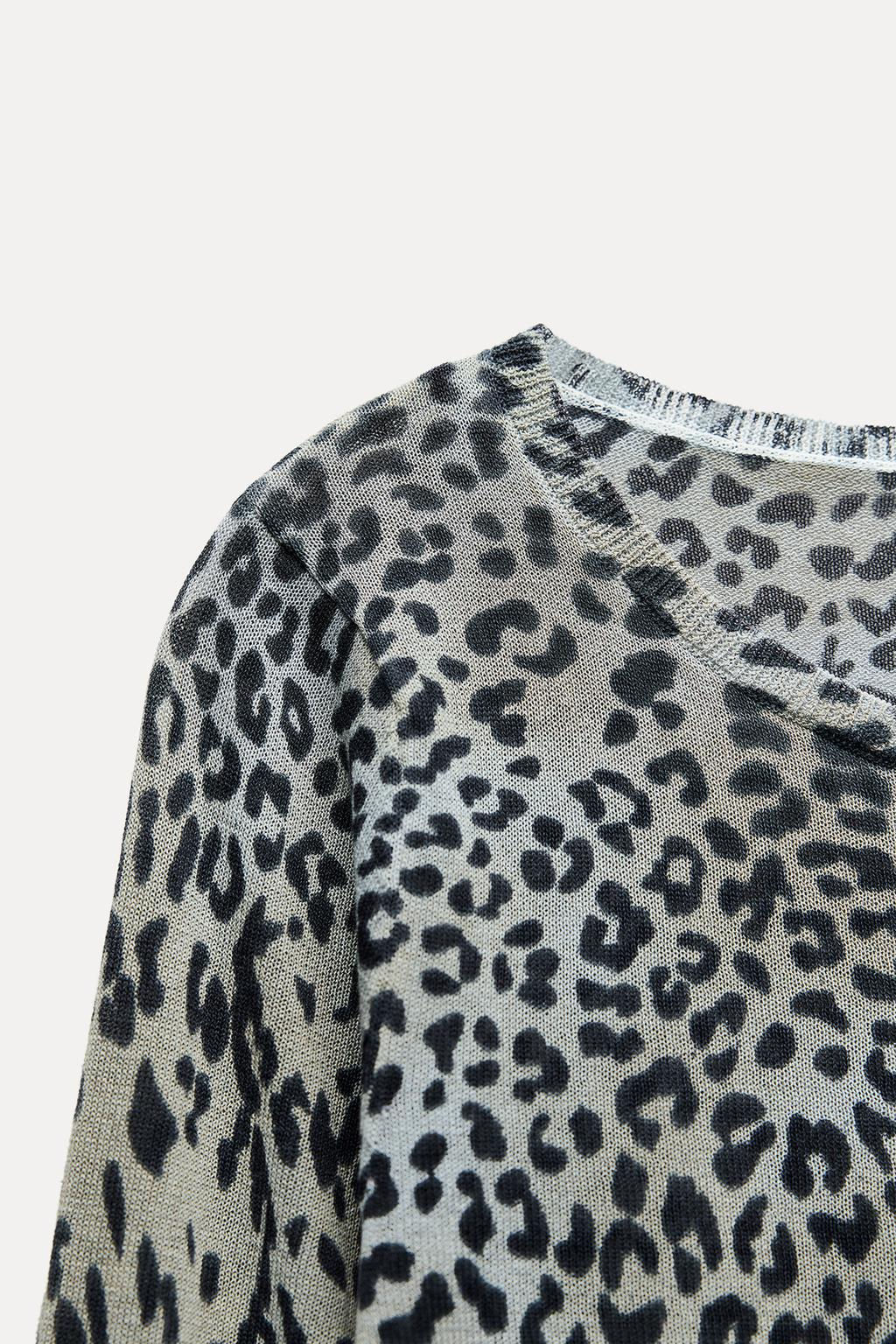 ANIMAL PRINT KNIT TOP - Zara фото 5