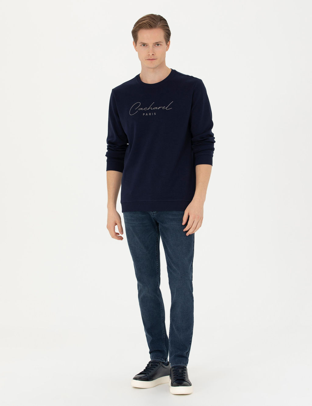 Темно-синий свитшот с круглым вырезом - Cacharel фото 5