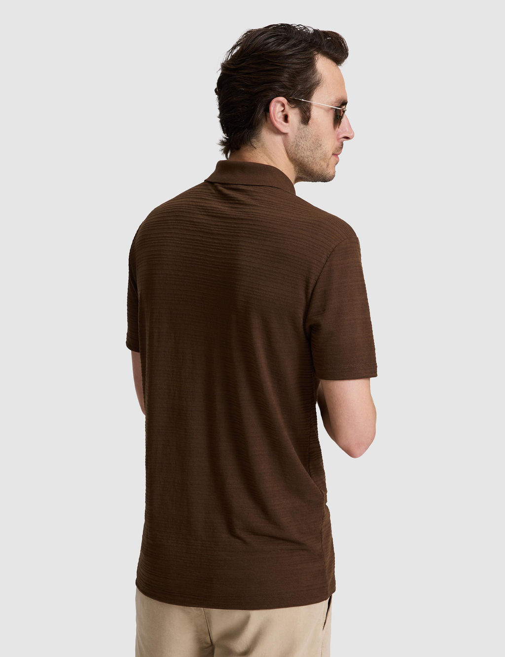 Kahverengi Slim Fit Polo Yaka T-shirt