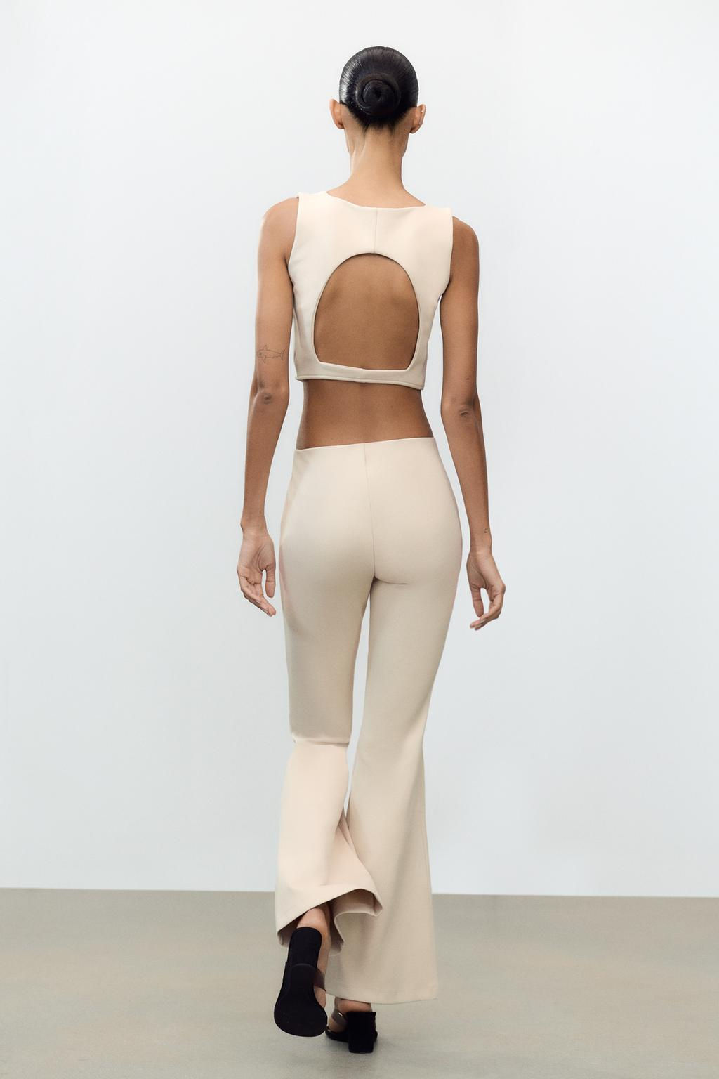 INTERLOCK FLARE TROUSERS - Zara фото 4