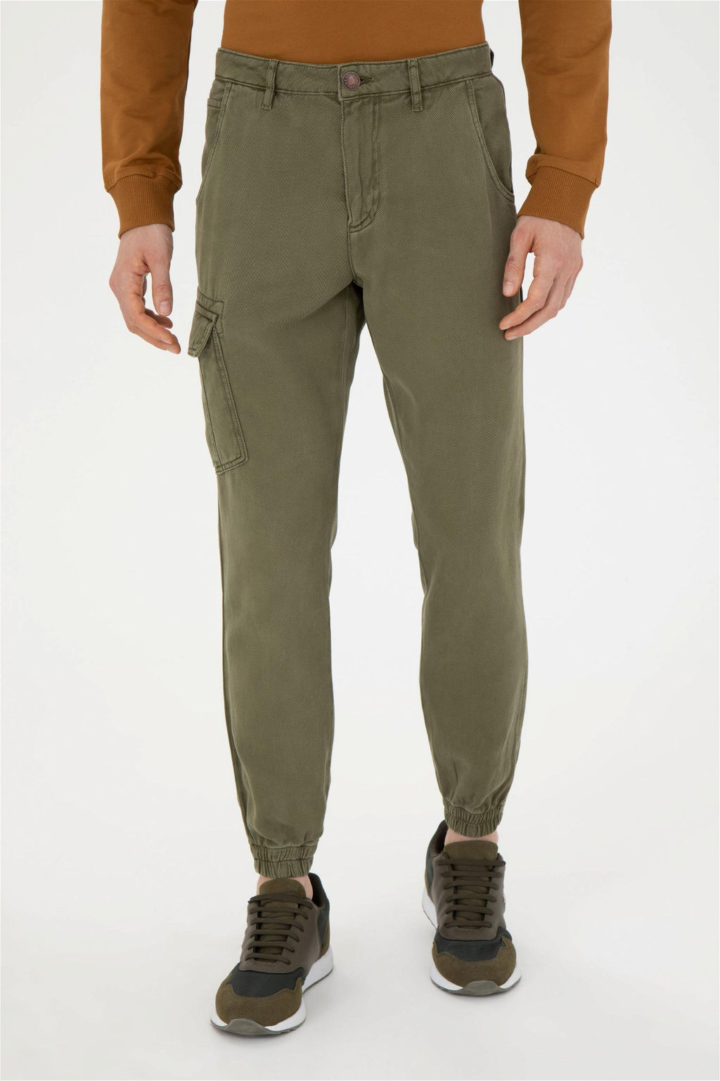 Мужские брюки цвета хаки из плотной ткани - U.s. polo assn фото 2