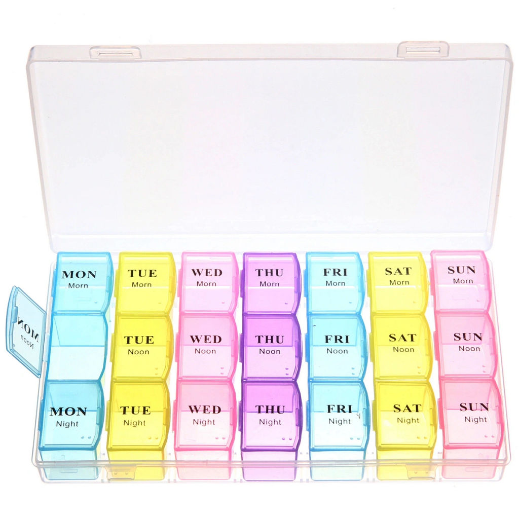 Таблетница - органайзер 21 ячейка "VOSTOKDOM", 21*12*3см