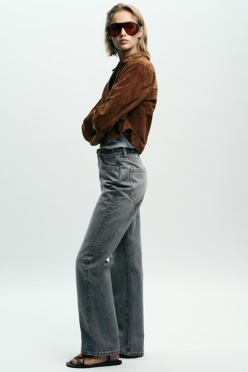 Z1975 REGULAR FIT HIGH-WAIST JEANS WITH BELT - Zara фото 13