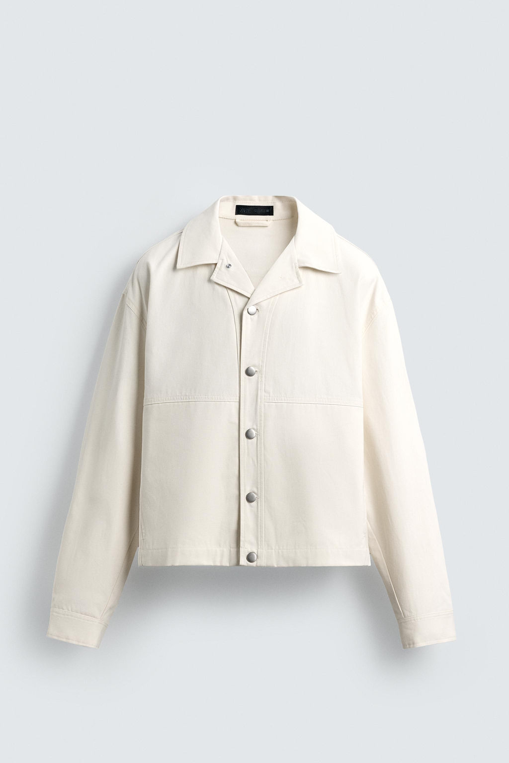 TEXTURED CROPPED FIT OVERSHIRT - Zara фото 8