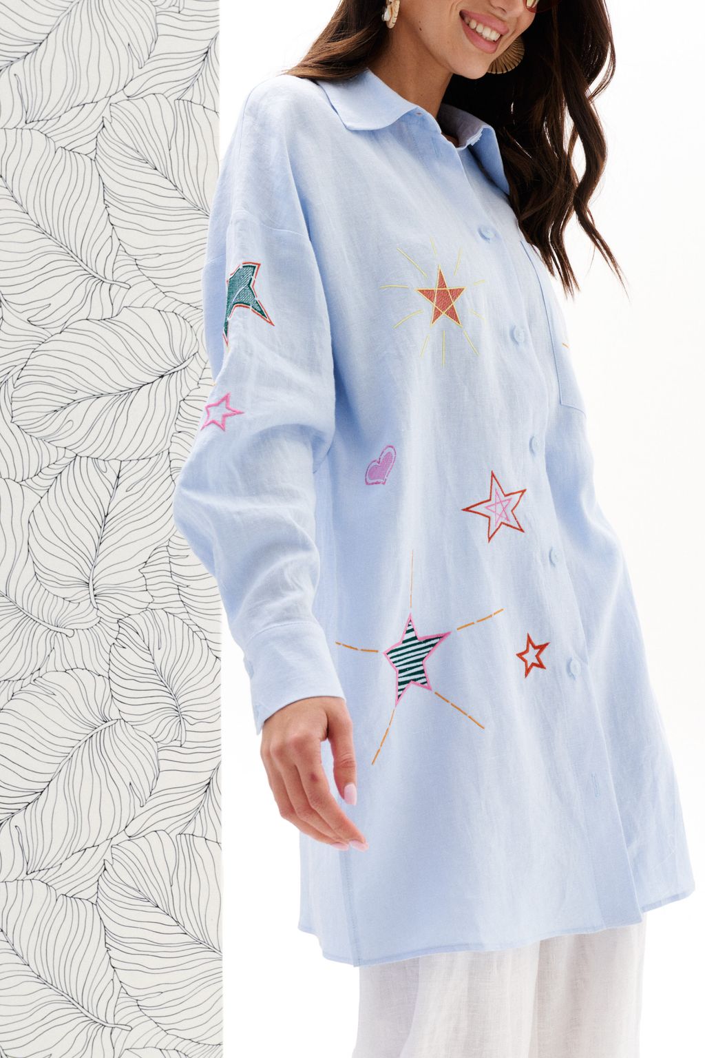 Блузка изо льна с вискозой - Elletto фото 2