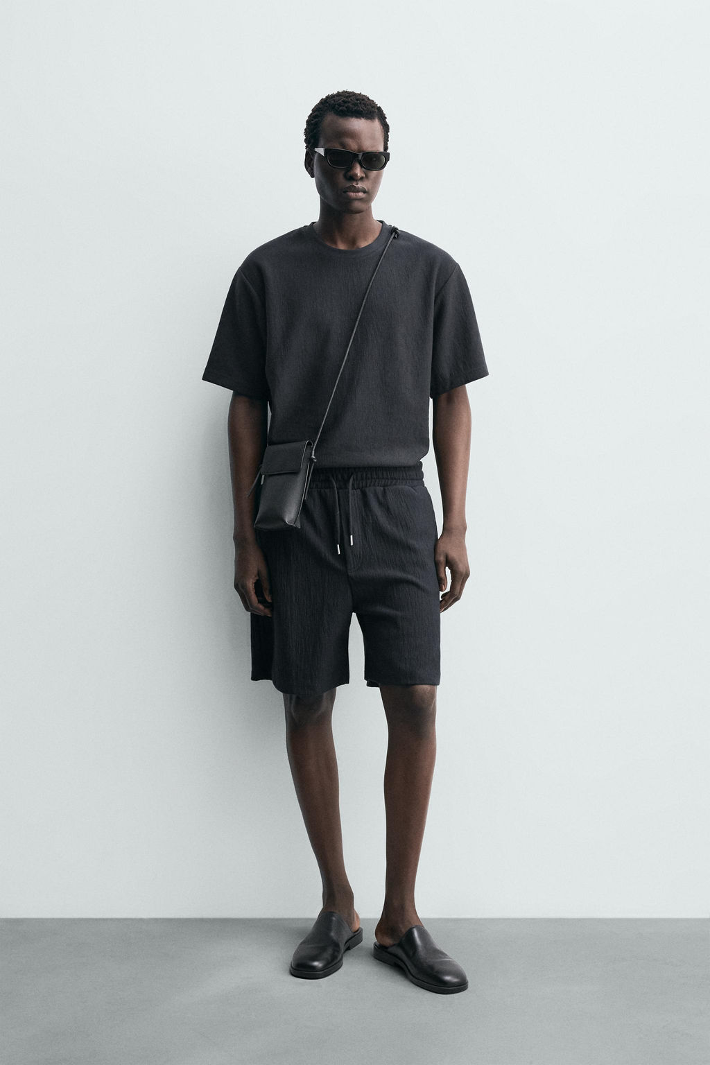 CAMISETA RELAXED FIT ESTRUCTURA / Azul / Acero